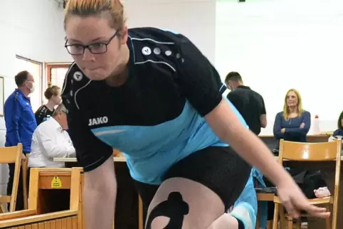 Saskia Uhrich war stärkste TSG-Keglerin in Ettlingen.