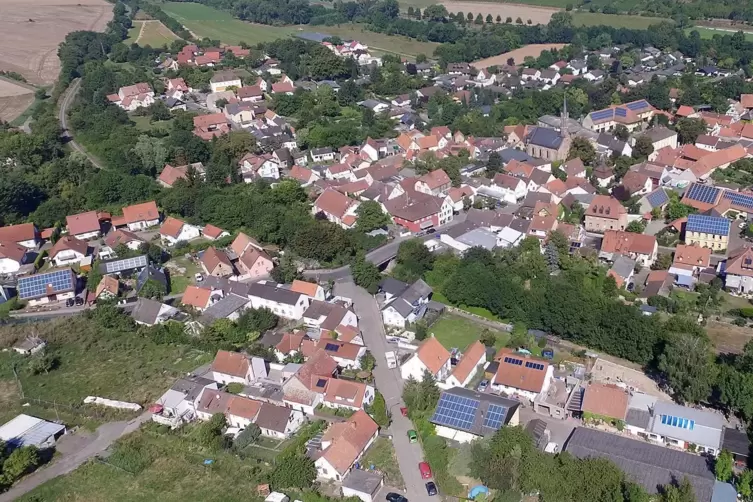 Harxheim, der größte Ortsteil von Zellertal, könnte bei Starkregen Probleme bekommen durch die Pfrimm und den Ammelbach. 