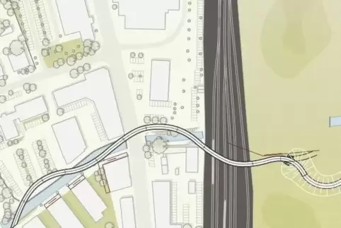 So stellen sich die Planer den Brückenverlauf vor. 