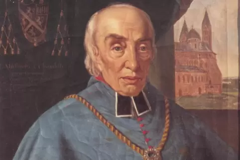Wollte den Bischofssitz von Speyer nach Aschaffenburg verlegen: Bischof Matthäus Georg von Chandelle. 