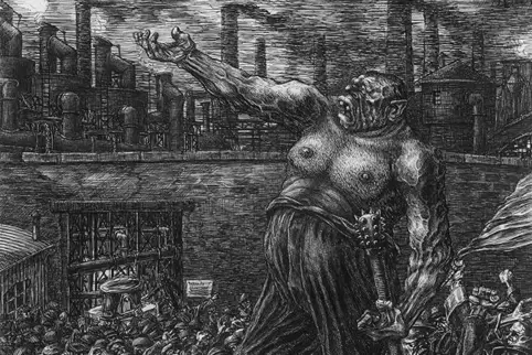 Fritz Arnold: „Der Aufwiegler“ aus dem Zyklus „Die Bestie“. 