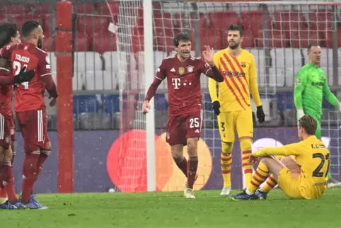 Barcelona am Boden, Bayern obenauf: Thomas Müller bejubelt sein Tor zum 2:0.