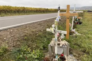 Die Unfallstelle im November 2021. Die Unfallstelle im November 2021.