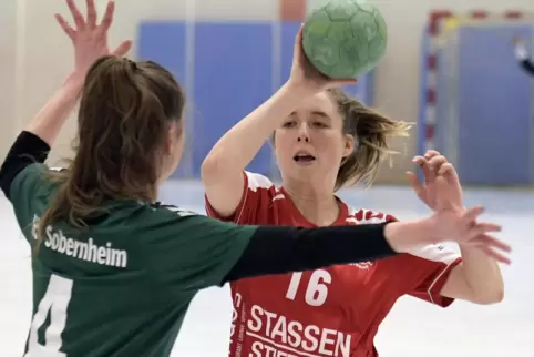 „Es war eher ein Gefühl der Ohnmacht“, kommentierte TSG-Trainer Martin Buschsieper seine Gefühlslage. Im Bild: Michelle Schütz (