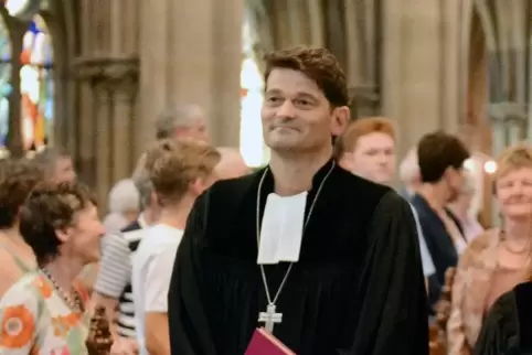 Bei Einzug in die Gedächtniskirche: Markus Jäckle.