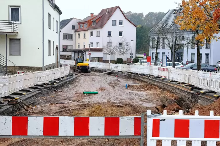 An der Baustelle in der Bahnhofstraße wird bis 10. Januar nicht gearbeitet. 