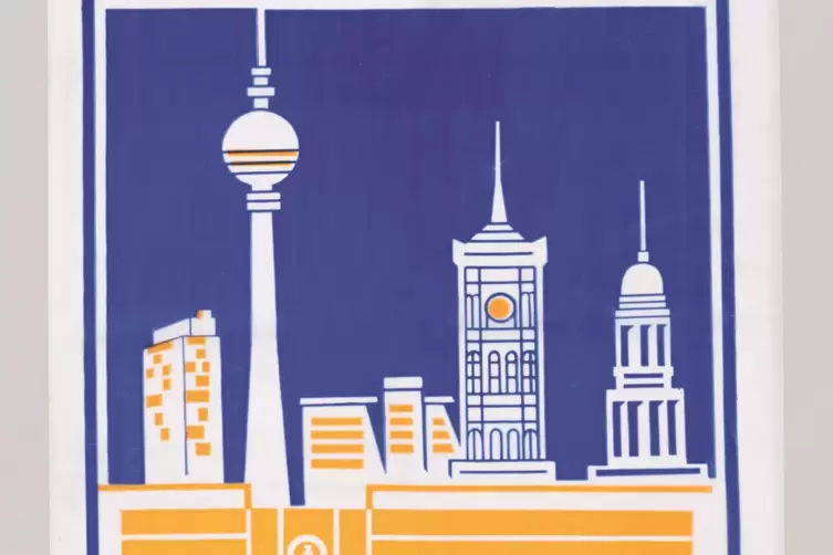 „750 Jahre Berlin“: „Plastetüte“ mit Stadtansicht. 