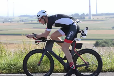 FCK-Triathlet Daniel Reuland, 2021 beim Ironman in Frankfurt/Main. 