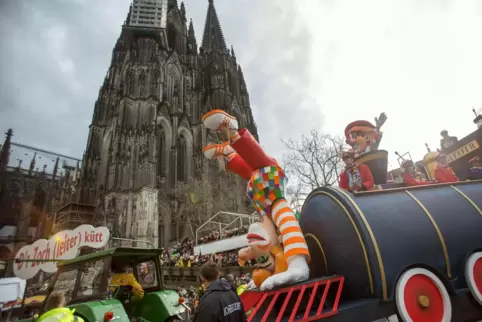 Das waren noch Zeiten: Rosenmontagszug in Köln im Jahr 2016.