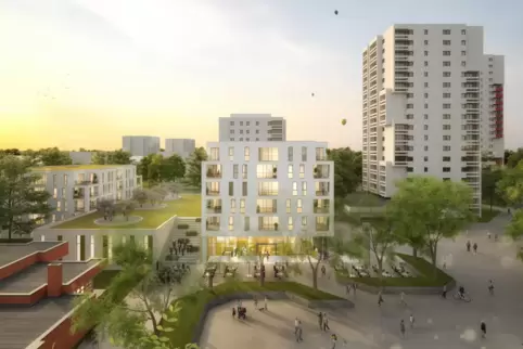 Zwei Gebäude und ein Flachbau als Verbindung: So könnte sich der Investor die Zukunft am Jakobsplatz vorstellen. 