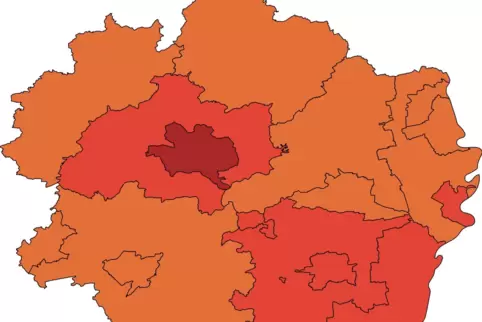Die Stadt und der Kreis Kaiserslautern haben, neben der Stadt Mainz, landesweit die höchsten Inzidenzen bei Neuinfektionen. 
