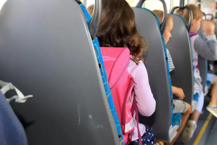 Ideal, aber in der Realität selten: Jedes Kind hat einen Sitzplatz im Schulbus.
