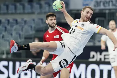 Einer der Unerfahrenen im Nationalteam: Lukas Mertens vom SC Magdeburg warf drei Tore.