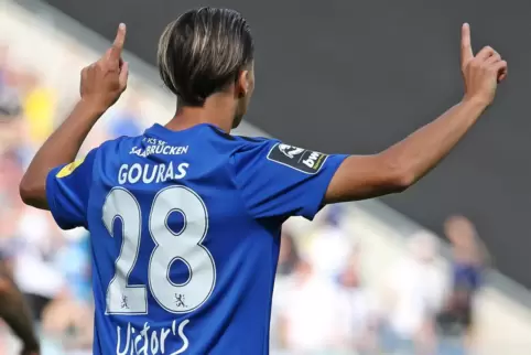 Jubel über ein Tor: Minos Gouras hat in dieser Saison fünf Treffer für Drittligist 1. FC Saarbrücken erzielt. 