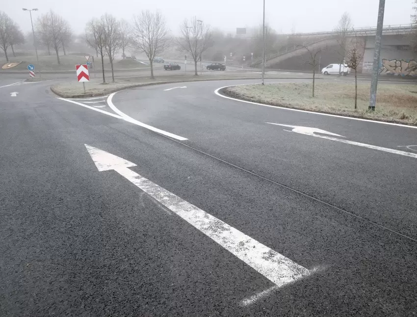 Die Markierungen wurden im November aufgebracht.