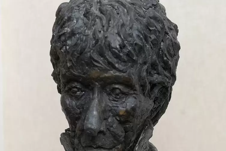 Bronze-B&uuml;ste des herzoglichen Hofmalers, geschaffen 1986 von Martin Sch&ouml;neich, Preistr&auml;ger des von der Kulturgut-Stiftung vergeb