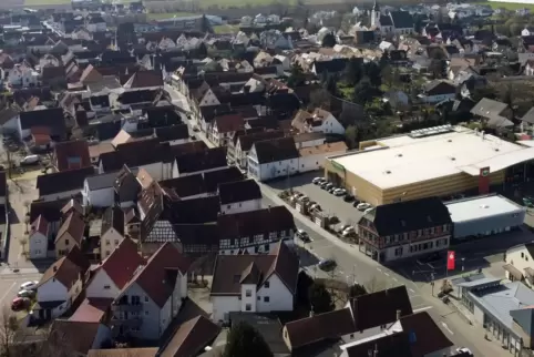Offenbach aus der Luft. 