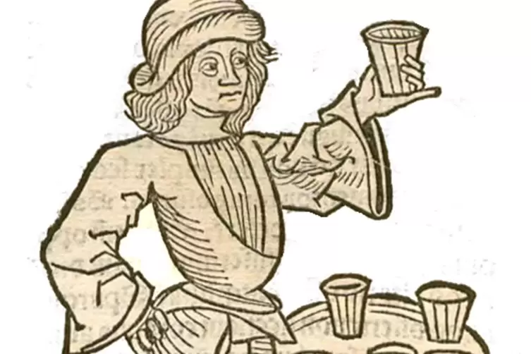 Hoch die Tassen! Viel Phantasie verwendete man im mittelalterlichen Neustadt nicht aufs Schenken. Gereicht wurde in der Regel We
