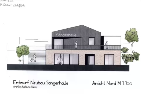 So könnte die neue Sängerhalle nach dem Entwurf der Architektin Kern aussehen.