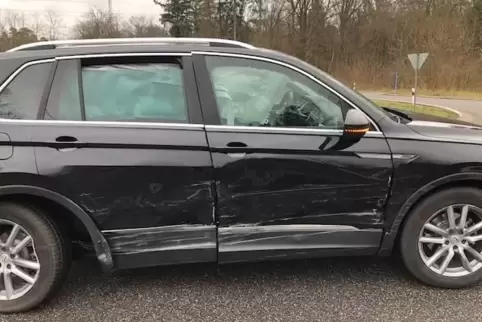 So sah der Wagen nach dem Unfall aus. 