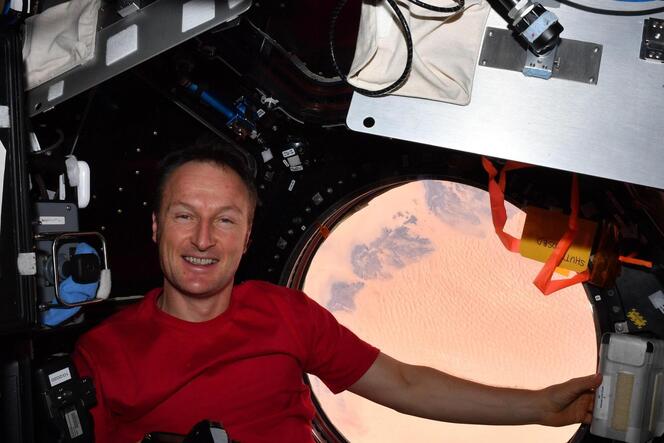 Der saarländische Forscher Matthias Maurer auf der Raumstation ISS.