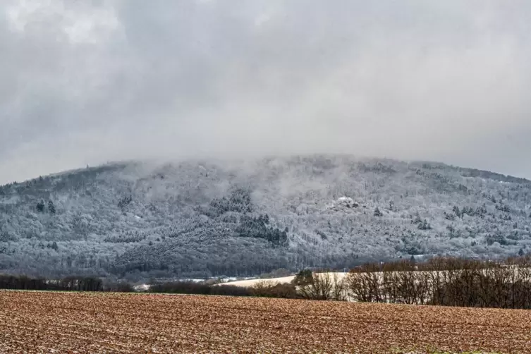 Bisher sah es mit Schnee in der Pfalz mau aus in diesem Winter. Der Donnersberg zeigte sich am vergangenen Wochenende in einem s