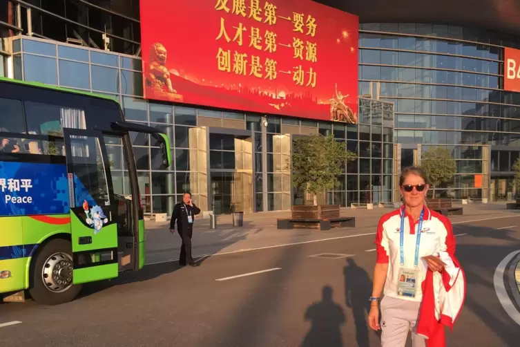 Auch in China im Einsatz: Kerstin Hempel-Huske. Die Pirmasenserin, ehemals Mitglied des deutschen Judo-Nationalkaders, reiste in