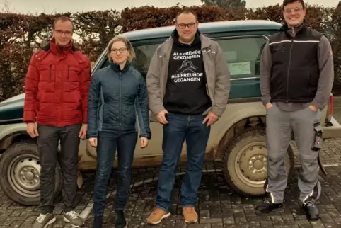 Das Kernteam der Kriegsfelder von "Wir für Dernau" (von links): Pascal Marx, Anke Busch, Björn Busch, Eric Weyrauch. 