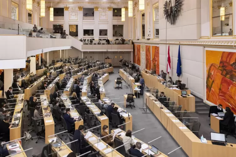 Der Nationalrat tagte im Parlamentsausweichquartier in der Wiener Hofburg. 