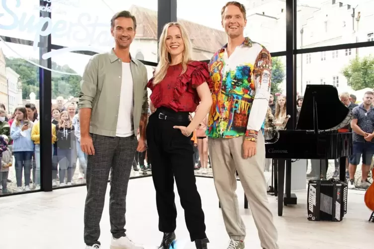 Die RTL-Jury entscheidet, ob sie weiterkommt (von links): Florian Silbereisen, Ilse DeLange und Toby Gad. 