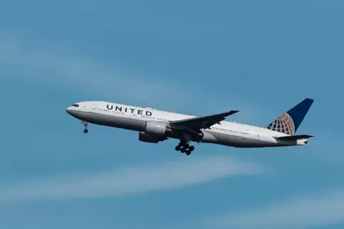 Hier eine Maschine von United Airlines beim Landeanflug auf Frankfurt.