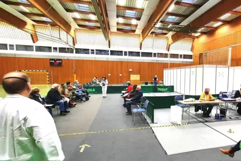 Seit Dezember wurde in der Bruchwiesenhalle geimpft.