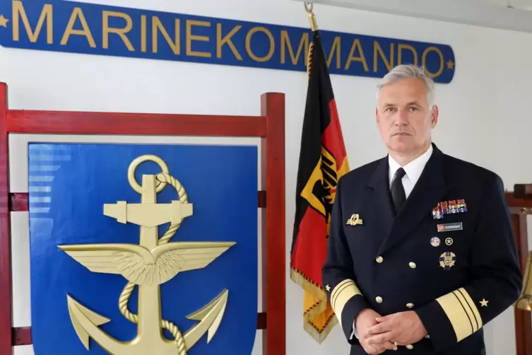 Er hält die Krim für „verloren“ und musste seinen Hut nehmen: Marine-Inspekteur Kay-Achim Schönbach. 