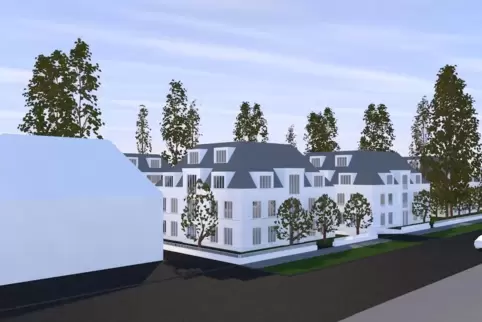 Im neuen Entwurf schlägt die Baugruppe geneigte Dachflächen für die sechs geplanten Gebäude vor.