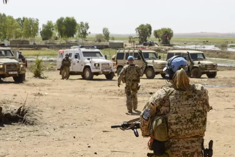 Angehörige der Bundeswehr, die an der UN-Mission Minusma in Mali beteiligt sind.