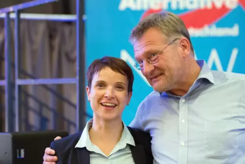 2015: Das neu gewählte Führungsduo der AfD bestand damals aus Frauke Petry und Jörg Meuthen.