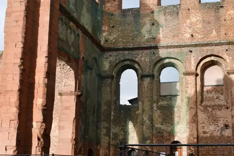 Netze und Zäune: Gerade im gut frequentierten Kirchenschiff der Ruine wird deutlich, welche Probleme es gibt. 