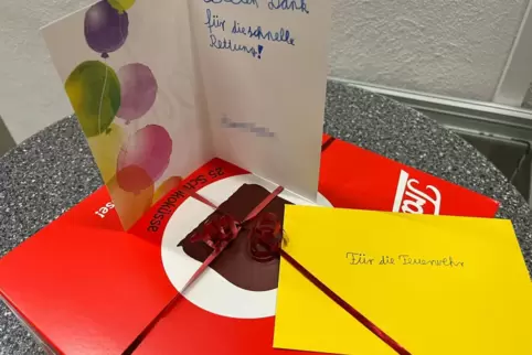 Das süße Dankeschön für die Wehrleute. 
