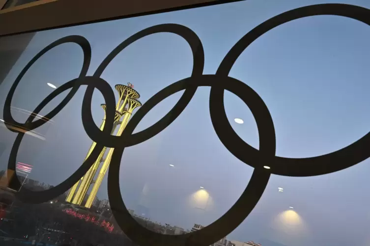 Peking &ndash; ganz im Zeichen der Olympischen Ringe.