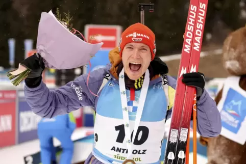 Avancierte mit seinem Weltcup-Sieg in Antholz am 22. Januar zum olympischen Medaillenkandidaten: Benedikt Doll.