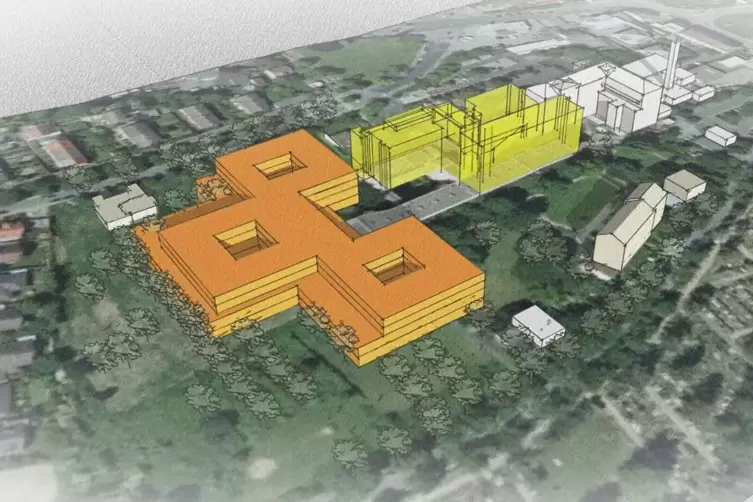 Dieser Entwurfsplan für den Krankenhaus-Neubau war Anfang 2019 vorgestellt worden.