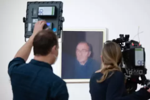 Arbeit am Schein der Realität: Richter-Selbstporträt in seiner Dresdner Ausstellung.
