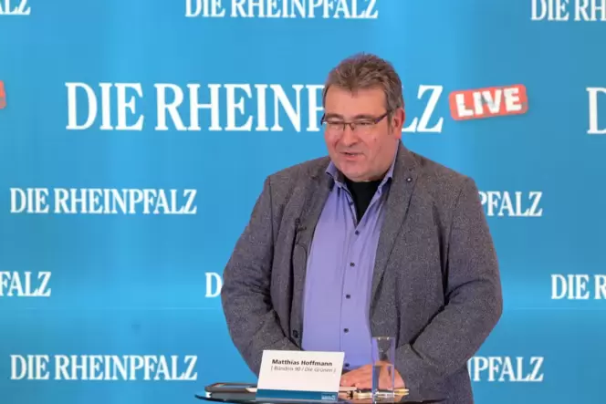 In der Kritik: Römerbergs Ortsbürgermeister Matthias Hoffmann (hier bei der RHEINPFALZ-Podiumsdiskussion)