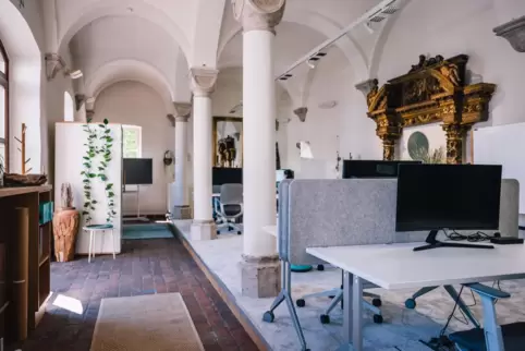 So sieht der Co-Working-Space der Firma 1000 Satellites in Wachenheim aus.