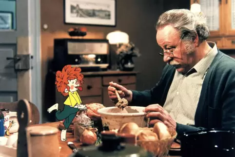 Gustl Bayrhammer in seiner Paraderolle in „Meister Eder und sein Pumuckl“.