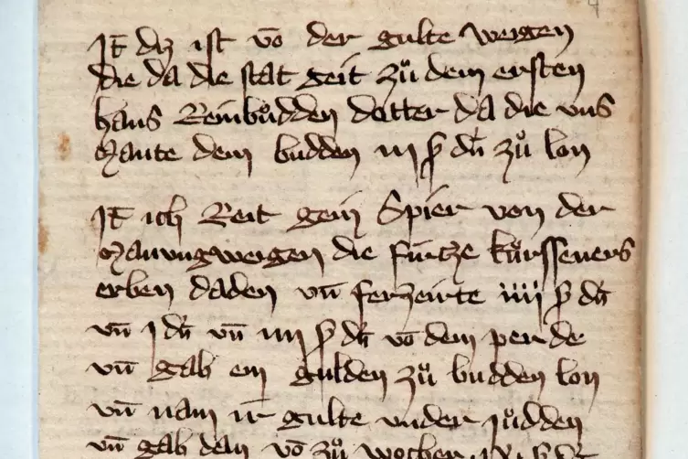Für Laien sind mittelalterliche Quellen wie hier die älteste Neustadter Stadtrechnung, die den Zeitraum von 1383 bis 1385 umfass