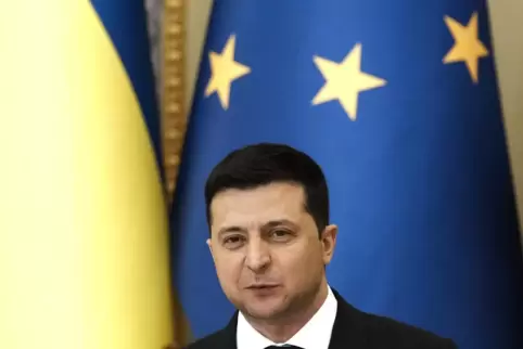 Der ukrainische Präsident Wolodymyr Selenskyj empfängt am Montag den deutschen Bundeskanzler Olaf Scholz.