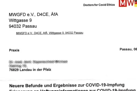 Großspurige Aufmachung: Impfgegner melden sich mit drei Gruppierungen zu Wort, aber alle haben nur eine Adresse. 