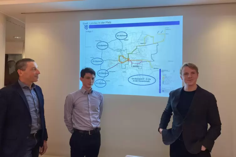 Sie haben die Neuerungen des Landau-Takts vorgestellt (von links): Ralf Bernhard, Stefan Grewenig und Lukas Hartmann. 