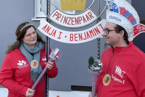 Prinzenpaar Anja I. und Benjamin I. von der BiKaGe.